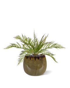 Faux Leather Fern Plant 30cm