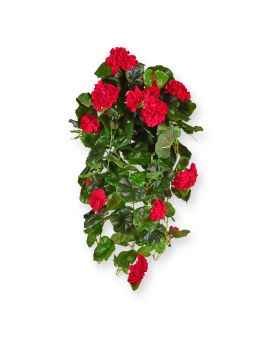 Artificial trailing Geranium plant deluxe 70cm red