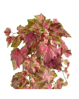 Artificial Grape leaf garland 65cm pink
