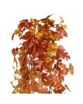 Artificial hanging plant Autumn maple 120cm orange