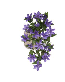 Clematis artificial hanging plant 60cm Blue