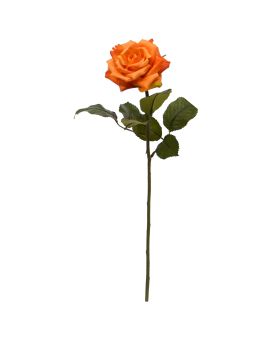 Artificial Rose Branch Classic 46cm Orange