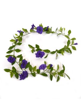 Artificial Petunia Garland Deluxe 180 cm purple