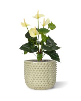 Artificial Anthurium bush 40 cm white