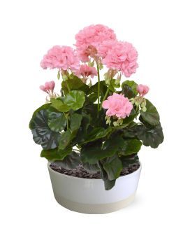 Artificial Geranium Bush 40cm pink