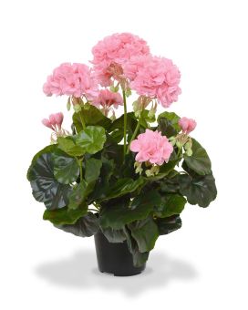 Artificial Geranium plant 40cm pink