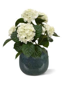 Artificial Hortensia bush 40cm cream