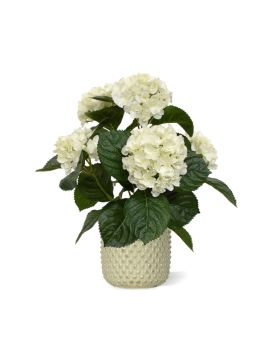 Artificial Hortensia plant 40cm cream