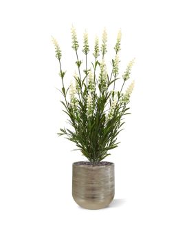 Artificial Lavender plant 50cm UV-proof white (bush