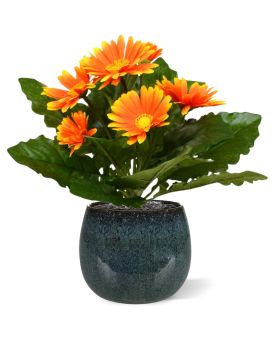 Artificial Gerbera bouquet 30 cm orange