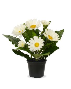 Artificial Gerbera plant 30 cm cream