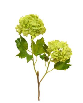 Artificial Viburnum flowering stem 55 cm green