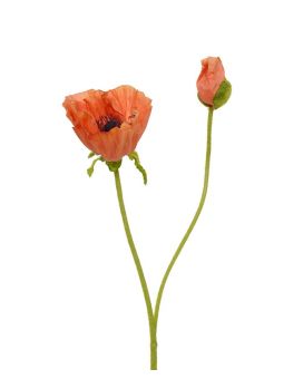Artificial Poppy stem flower 70 cm orange