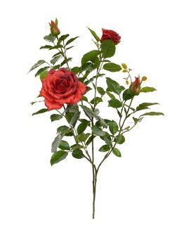 Artificial Rose branch deluxe 70 cm red