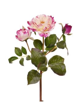 Artificial Rose branch Ruffle 50 cm fuchsia