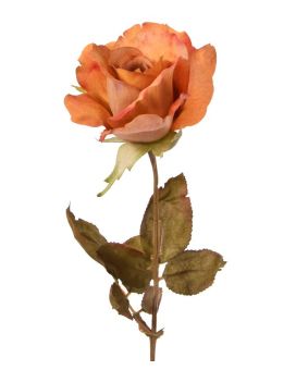 Artificial Rose branch Alice 60 cm orange