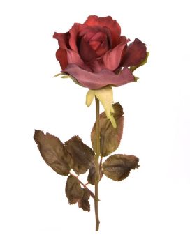 Artificial Rose branch Alice 60 cm red