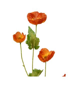 Artificial Poppy spray 60 cm orange