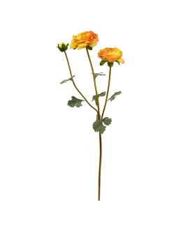 Artificial Ranunculus branch 60 cm orange-yellow