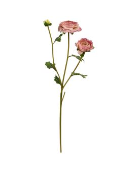 Artificial Ranunculus branch 60 cm pink