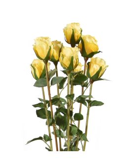 Artificial Rose bundle x8 70 cm yellow