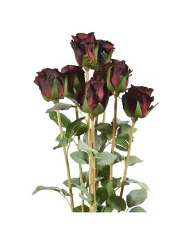 Artificial Rose bundle x8 70 cm red