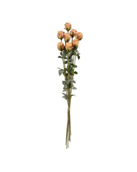 Artificial Rose bundle x8 70 cm orange