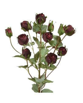 Artificial Rosebush 70 cm red