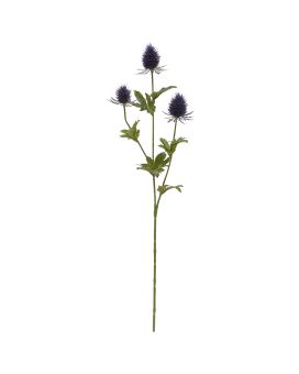 Thistle branch artificial flower 65cm Blue