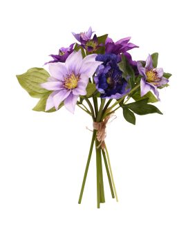 Clematis silk Bouquet 30cm lilac