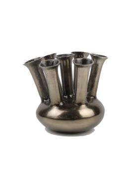 Aluminum Spout Vase Antique Nickel 25cm