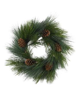 Artificial wreath Pinus Deluxe Pine cone D56cm Green