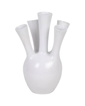 Aluminum Spout Vase White 38cm