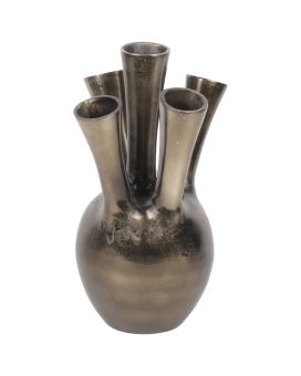 Aluminum Spout Vase Antique Nickel 38cm