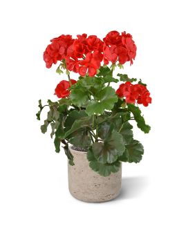 Artificial Geranium PL plant 38cm red UV proof