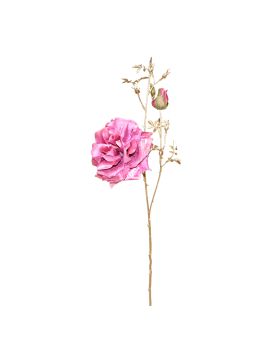 Artificial Rose Branch 81cm Magenta