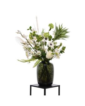 Hand Tied Artificial Bouquet Harmony Berlin - White/Green