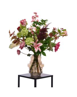 Hand Tied Artificial Bouquet Juliette Antwerpen - Pink/Red