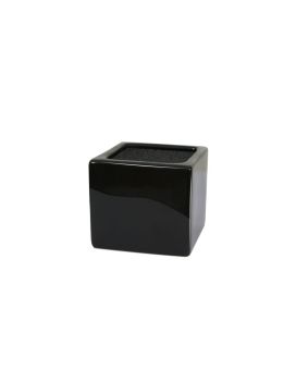 Cube black 7.5x7.5 cm with filling