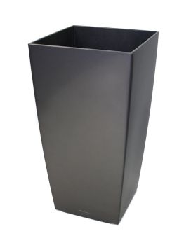 Lechuza Cubico ornamental pot 40x40x75 cm anthracite