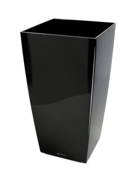 Lechuza Cubico ornamental pot 30x30x56 cm black all-inclusive