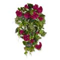 Artificial trailing Geranium plant deluxe 70cm burgundy